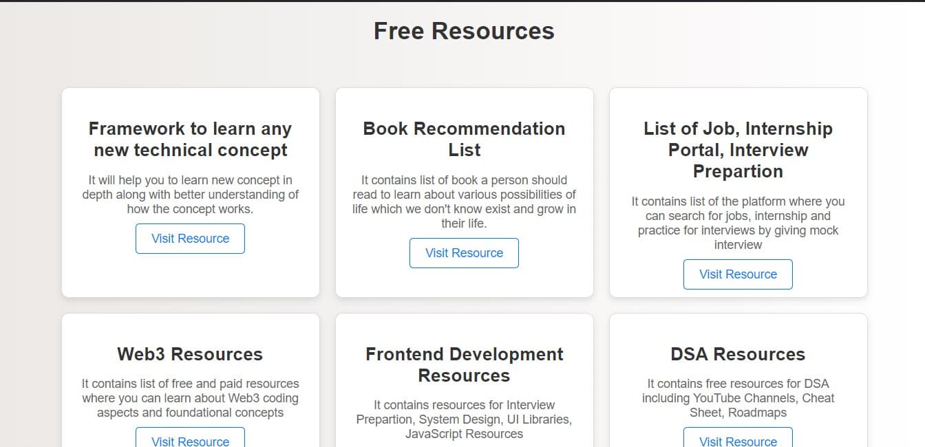 Free Resources Website